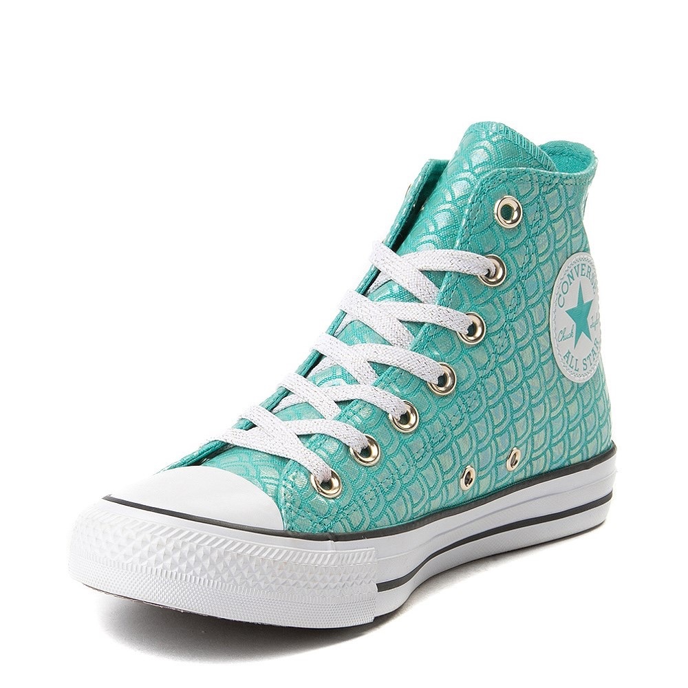 Men’s Converse Hi-top Aqua Mermaid Scale Shoes